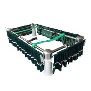 Two-Person Operated Coffin Lowering Device for Funeral Services