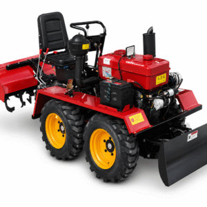 35HP Mini Crawler Tractor with Rotary Tiller & Bulldozer Blade for Sale | Agricultural Farm & Orchard Machine