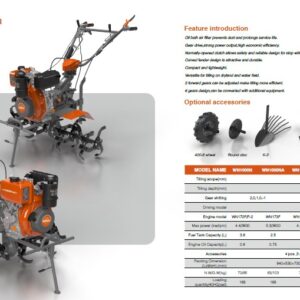 WN1000N Gear-Drive Tiller – Strong Power, Safer Operation