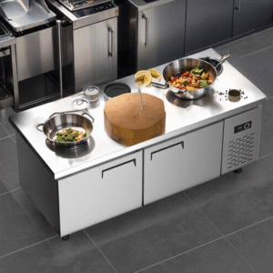 2 Meter Commercial Freezer Workbench – Stainless Steel Undercounter Freezer