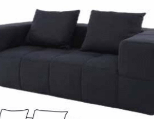 Deep-Cushioned Sofa