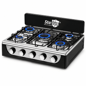 Starlux SGS6015HB 5 Burner Gas Stove – Deluxe Tabletop Gas Cooker