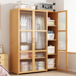 Simple Cabinet Shelf Storage Closet Blanket Clothing,wardrobe Organizer Doors, Household