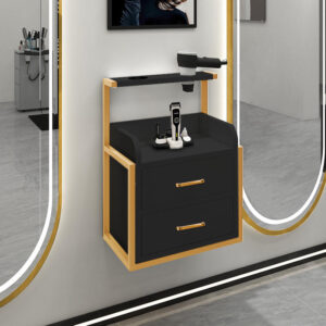 Gold Salon Cabinet Wall Storage