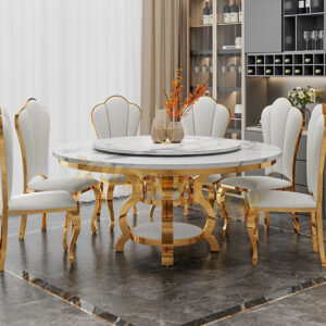 Golden Stainless Steel with Seating for 6