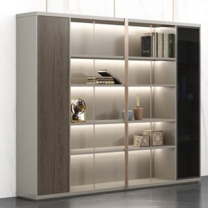 Modern Executive Wooden Office File & Display Cabinet