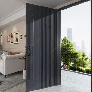 Heat Insulation Large Aluminium Front Doors Not Including Handle