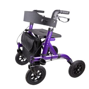 Adjustable 4-Wheel Rollator Walker