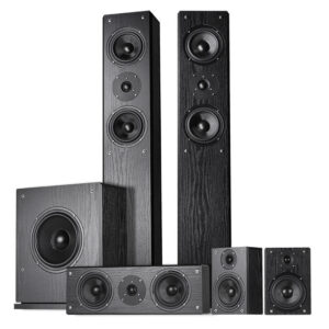 Home New 5.ch Wooden Theater Speaker Subwoofer Amplifier