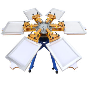 6-Color 6-Station Manual Screen Printing Machine