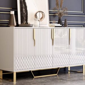Luxury Modern Stainless Steel Living Home Restaurant Cabinet American Light