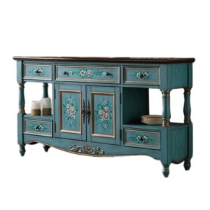 Wood Console Cabinet Sideboard Made Solid American Style Retro