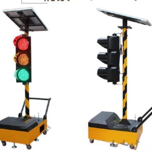 Solar-Powered Portable Traffic Signal with LED Lights
