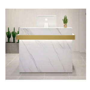 Mini L-Shape Modern Reception Desk – Space-Saving Office Counter